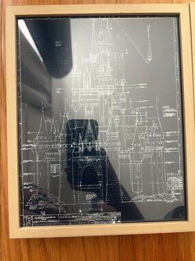 2 Disneyland Park prints framed